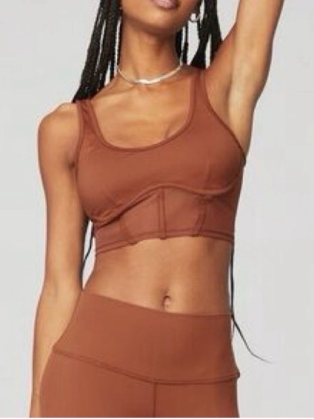 Alo Yoga Airbrush mesh corset tank size XS